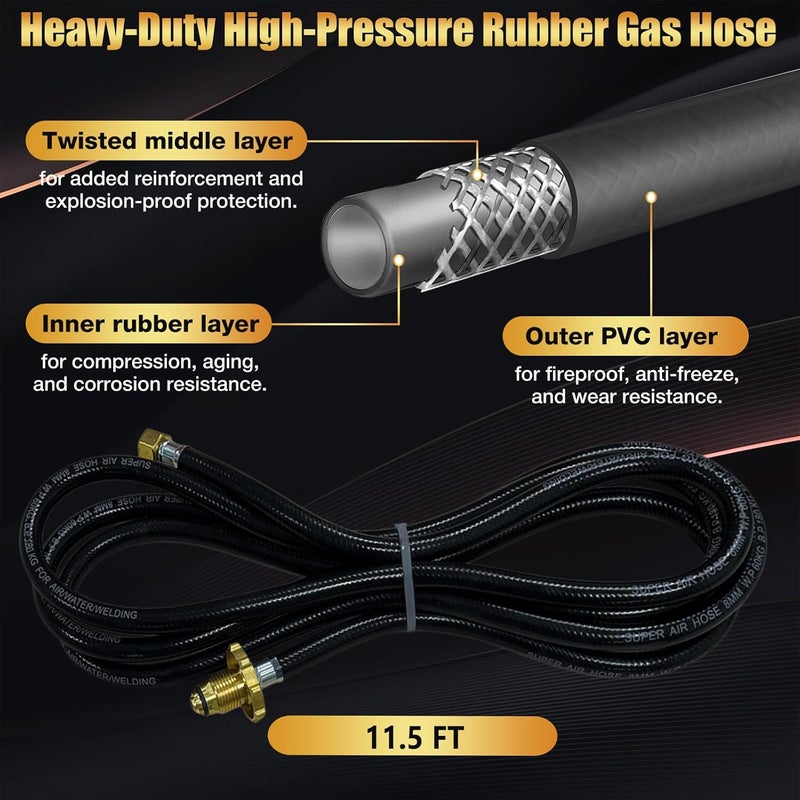 Loyala Weed Torch with Self Igniter, 1,800,000 BTU Propane Torch Weed Burner with 11.5FT Hose, High Output Blow Torch for Weed, Flame thrower for Weeding, Roof Asphalt, Melting Snow, Road Marking, BBQ - Image 4